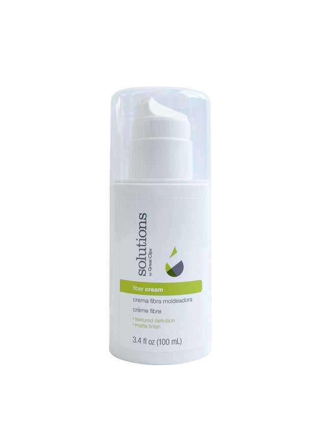 GREAT CLIPS Solutions Fiber Cream 3.4oz | Firm Hold with Pliable Styling | Create Volume and Lift | Great for Naturally Curly Hair