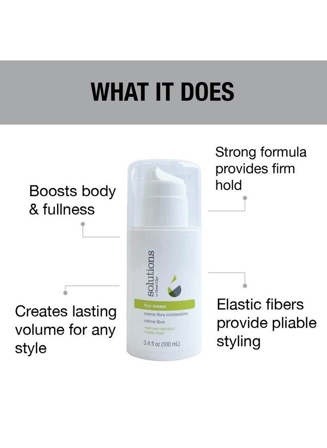 GREAT CLIPS Solutions Fiber Cream 3.4oz | Firm Hold with Pliable Styling | Create Volume and Lift | Great for Naturally Curly Hair