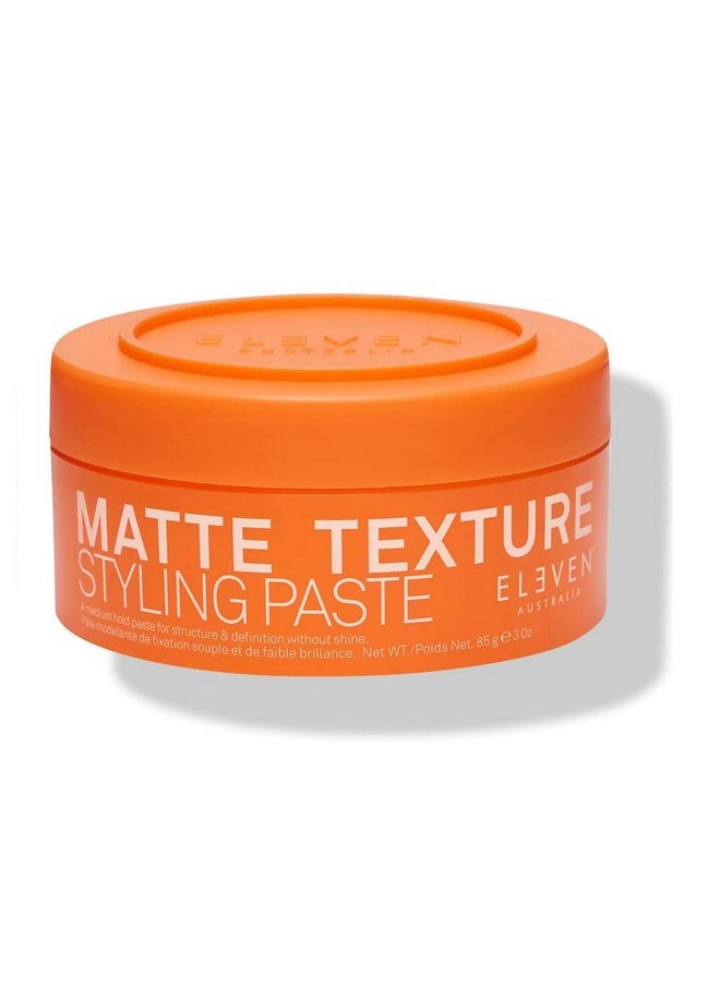 ELEVEN AUSTRALIA Matte Texture Styling Paste Natural Ingredients For a Natural Hold - 3 Oz