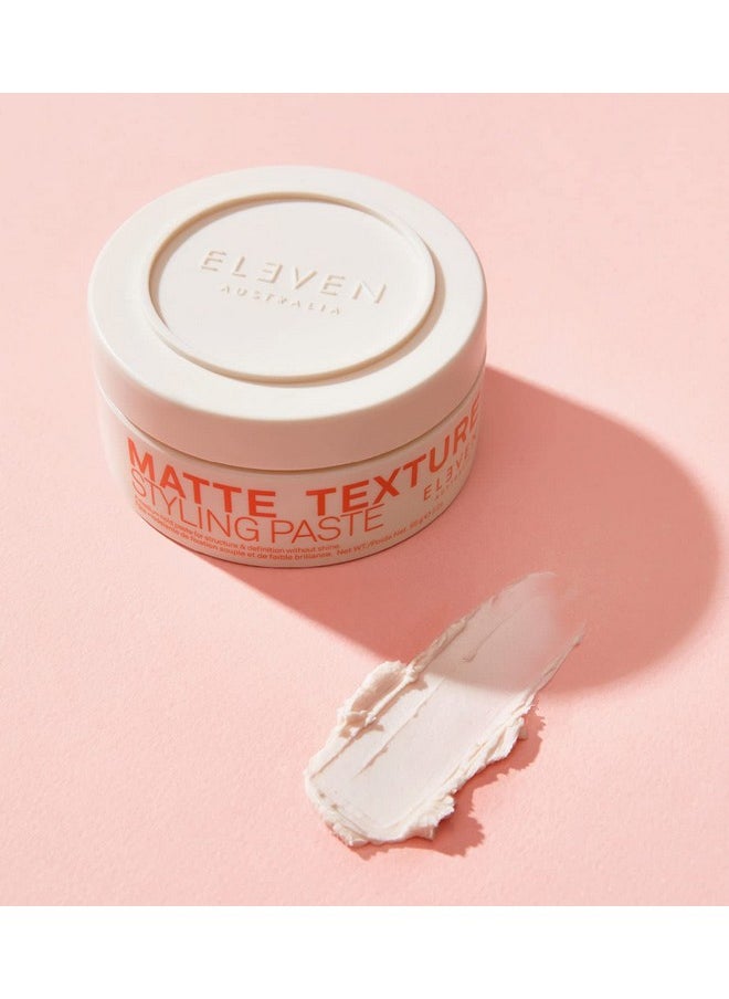 ELEVEN AUSTRALIA Matte Texture Styling Paste Natural Ingredients For a Natural Hold - 3 Oz