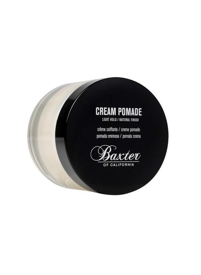 Baxter of California Cream Pomade for Men and Women, Natural Finish, Light Hold, Barbershop Quality, Smooths Classic Looks, Perfect for Texturizing Straight or Wavy Hair, 2 Ounce