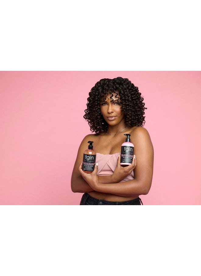 tgin Rose Water Defining Styling Gel for Curly, Coily and Wavy Hair, Reduce Frizz, Light Hold, Moisturizes and Defines Curls, 13 oz