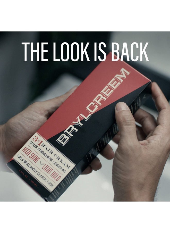 Brylcreem 3-in-1 Original High Shine Men's Hair Cream for Styling, Strengthening, and Conditioning, Alcohol-Free, 5.5 Ounce