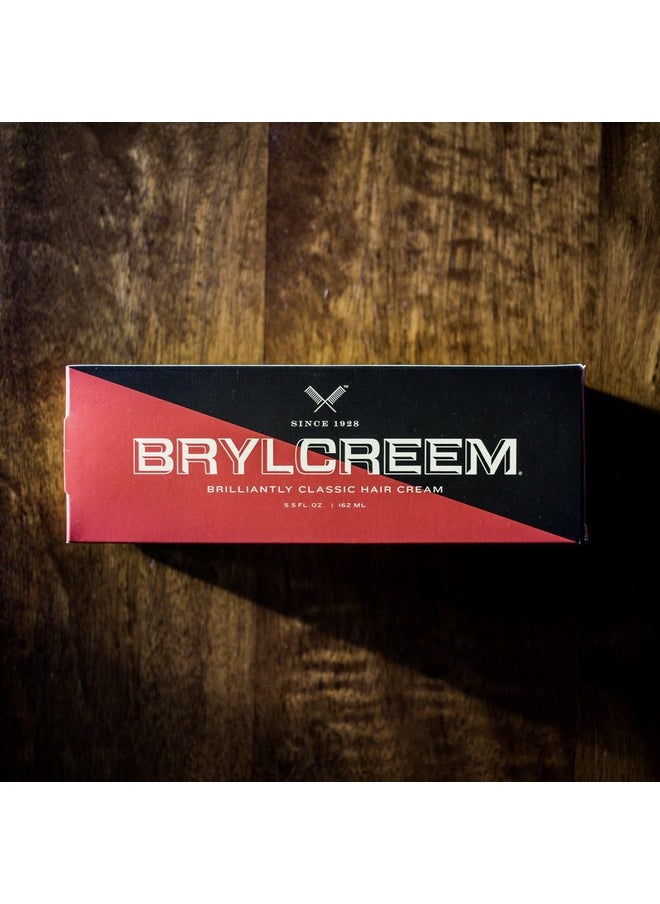 Brylcreem 3-in-1 Original High Shine Men's Hair Cream for Styling, Strengthening, and Conditioning, Alcohol-Free, 5.5 Ounce