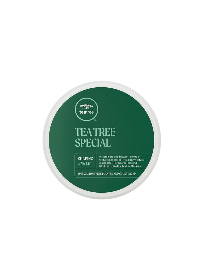 Tea Tree Shaping Cream, Hair Styling Cream, Long-Lasting Hold, Matte Finish, For All Hair Types, 3 oz