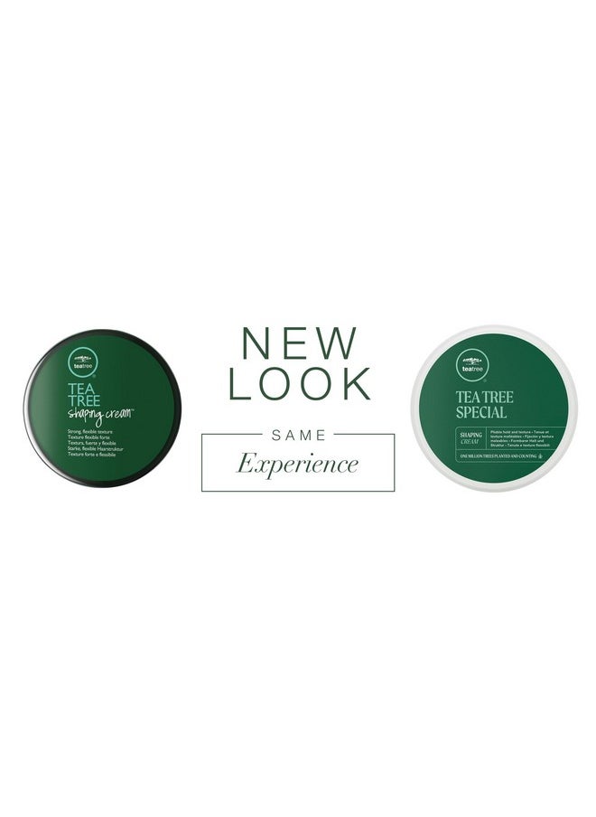 Tea Tree Shaping Cream, Hair Styling Cream, Long-Lasting Hold, Matte Finish, For All Hair Types, 3 oz
