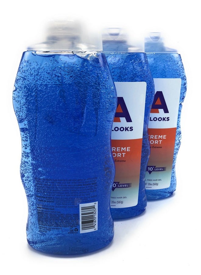 L.A. LOOKS SPORT XTRME HLD GEL 20 OZ (Pack of 3)