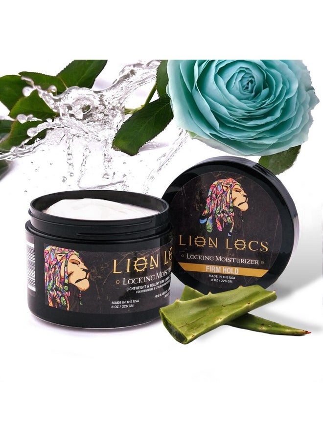 Lion Locs Hair Locking Dreads Moisturizer for Dreadlocks, Locks, Microlocs, Interlocks, Braidlocks, Braids, Fauxlocs, Twistlocks, or Sisterlocks (8oz) (Firm)