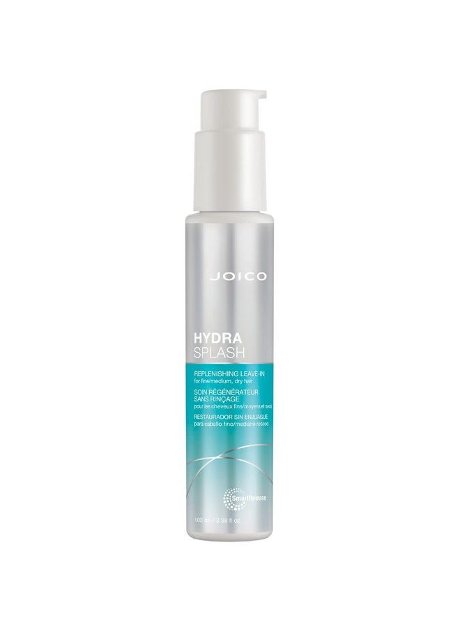 Joico HydraSplash Replenishing Leave-In | For Fine, Medium, Dry Hair | Boost Shine & Softness | Tame Frizz & Hydrate | With Sea Kelp & Coconut Water | 3.38 Fl Oz