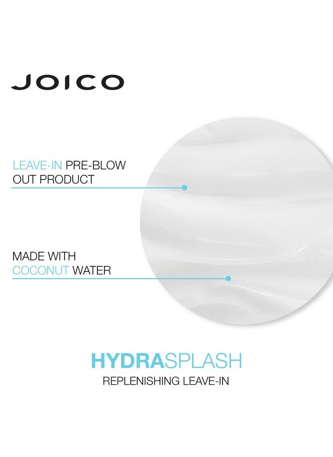 Joico HydraSplash Replenishing Leave-In | For Fine, Medium, Dry Hair | Boost Shine & Softness | Tame Frizz & Hydrate | With Sea Kelp & Coconut Water | 3.38 Fl Oz