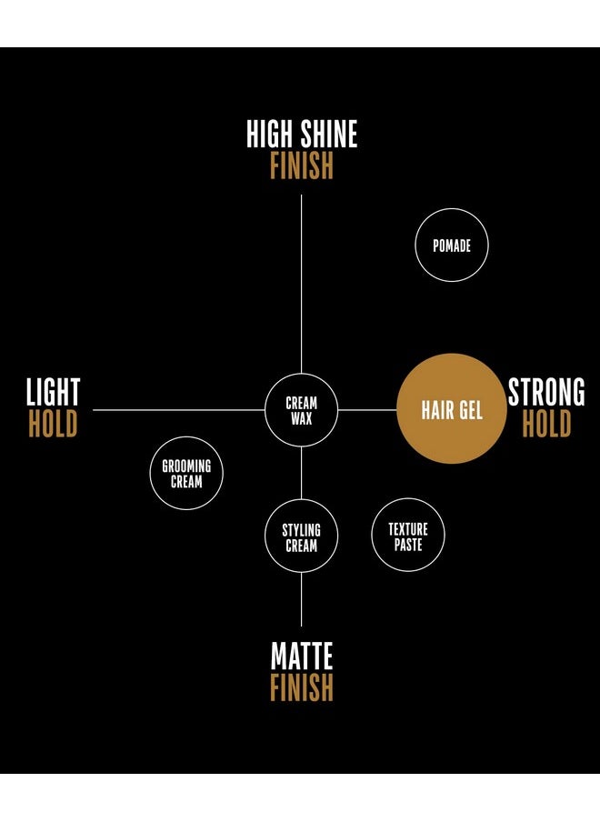 GO247 Hair Gel - Strong Hold, Natural Finish, 8 Oz