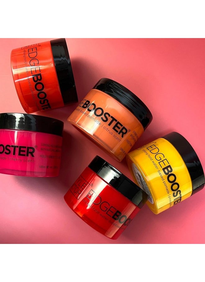 Style Factor Edge Booster Strong Hold Water-Based Pomade 3.38oz-Raspberry Scent