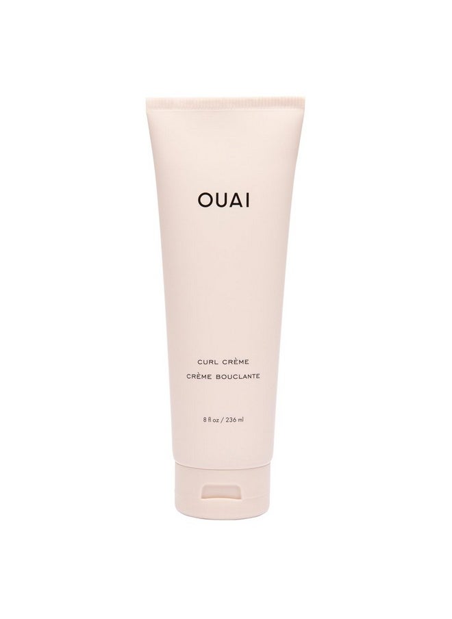 OUAI Curl Cream - Curl Defining Cream for Hydrated, Shiny Curls - Babassu and Coconut Oil, Linseed and Chia Seed Oil - Paraben, Phthalate, Sulfate and Silicone Free Curly Hair Products (8 Fl Oz)