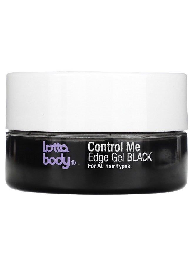 Lottabody Control Me Edge Gel with Coconut & Shea Oils For All Hair Types, Black, 2.25 Ounce (Pack of 1)