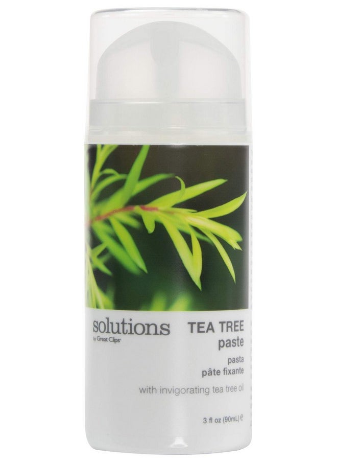 GREAT CLIPS Solutions Tea Tree Paste 3.4oz | Easy Pump | Peppermint Scent | Mold and Style Hair