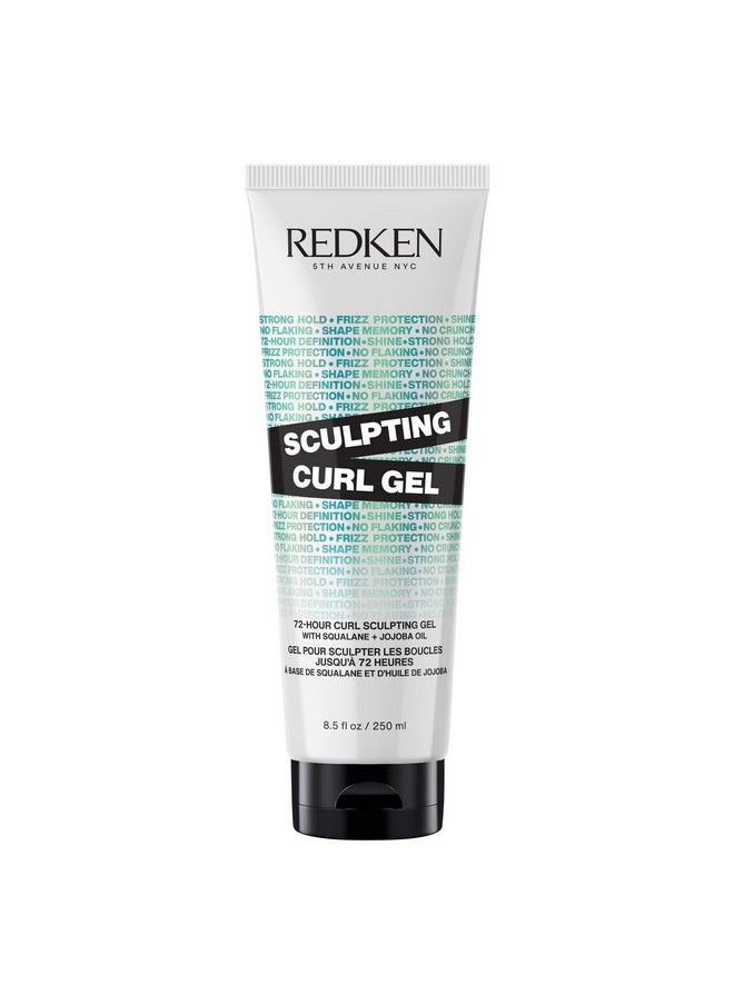REDKEN Sculpting Curl Gel | 72-Hour Strong Hold | Crunch-Free & Flake-Free | Helps Tame Frizz | Squalane & Jojoba Oil | Silicone-Free | For Curly Hair