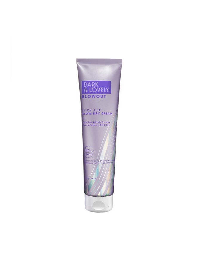 SoftSheen-Carson Interbeauty Dark&Lovely® Heat Protectant&Hair Detangler Moisturizing Blowout Silky Slip Blow Dry Cream with Silk Protein,Shea Butter&Castor Oil for All Curl Types Blow Dry Cream 5oz