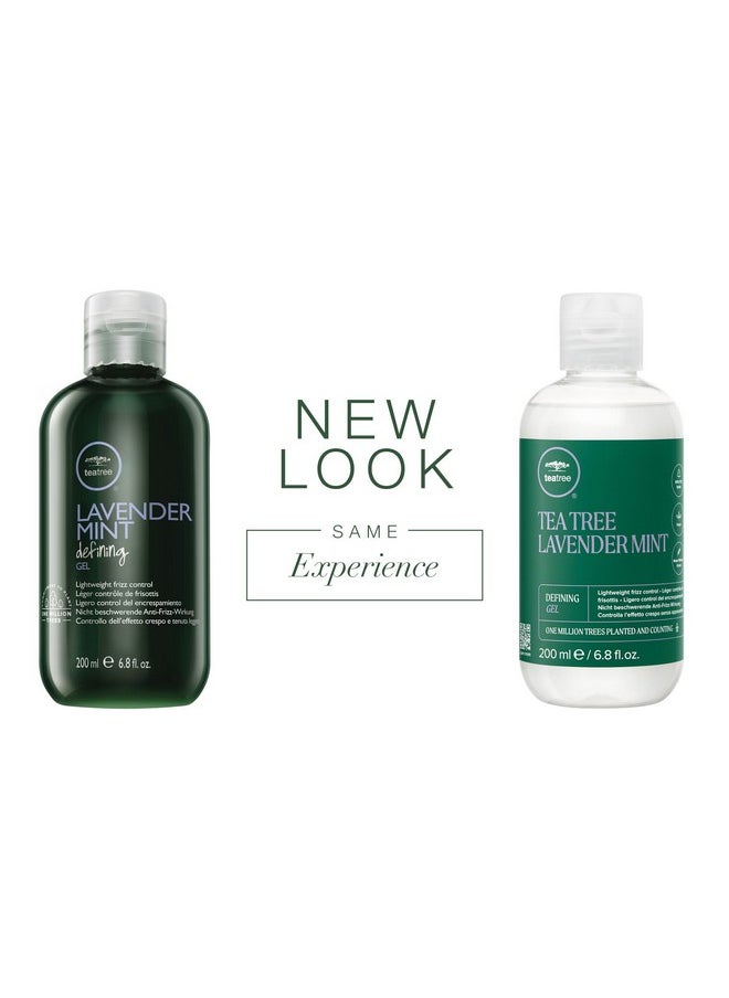 Tea Tree Lavender Mint Defining Gel, Lightweight Frizz Control, For Coarse, Curly + Dry Hair, 6.8 Fl oz