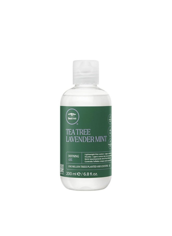 Tea Tree Lavender Mint Defining Gel, Lightweight Frizz Control, For Coarse, Curly + Dry Hair, 6.8 Fl oz