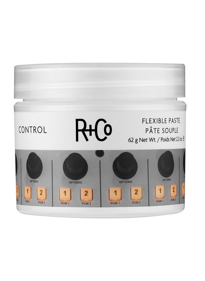 R+Co Control Flexible Paste | Strong Hold + Natural Finish| Vegan + Cruelty-Free | 2.2 Oz