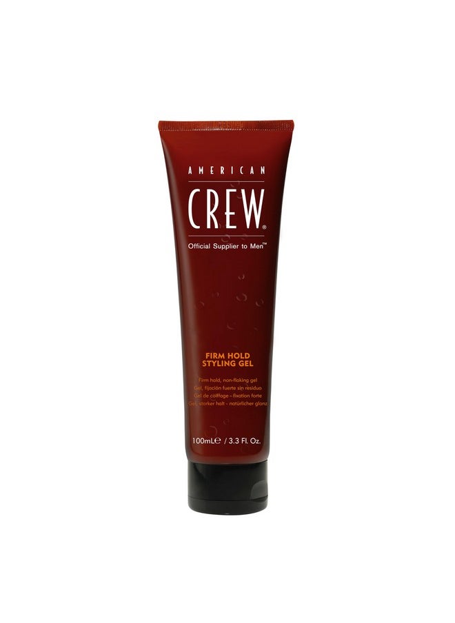 American Crew Men's Hair Gel, Firm Hold, Non-Flaking Styling Gel, 3.3 Fl Oz