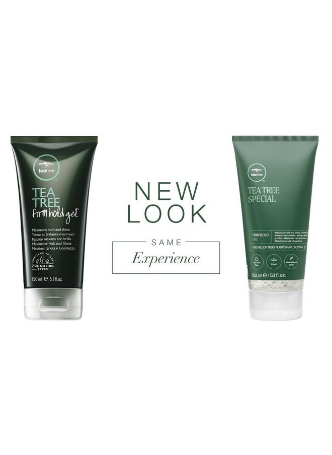 Tea Tree Firm Hold Gel, Hair Gel, Maximum Hold, High-Shine Finish, For All Hair Types, 5.1 fl. oz.