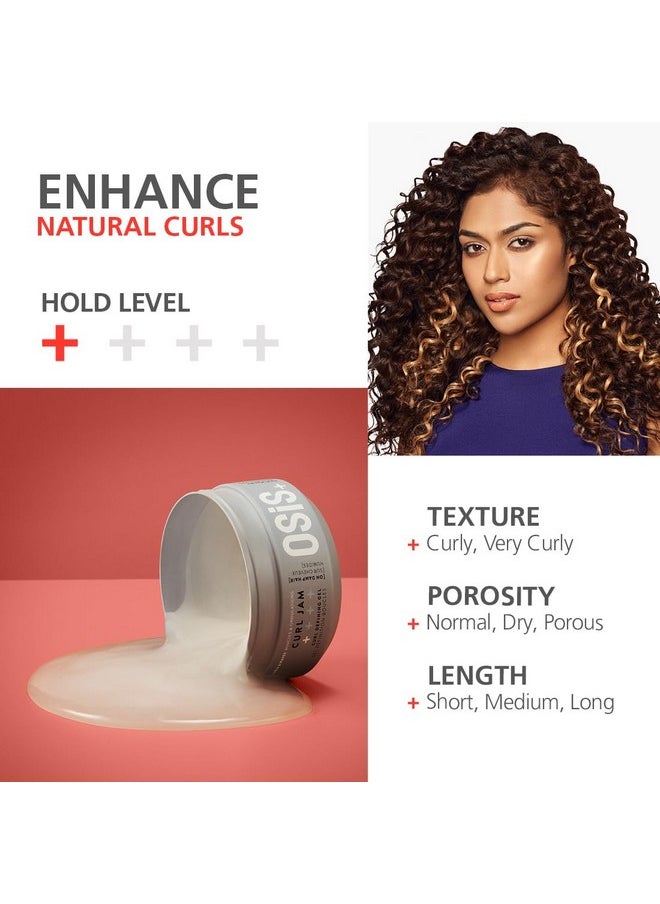Schwarzkopf Professional OSiS+ Curl Jam - Curl Defining Gel for Hair styling I Light Hold I For natural shine and Soft Bouncy Curls | Protection against Humdity | Provides intense Moisture | Vegan | Glycerin | 300 ml