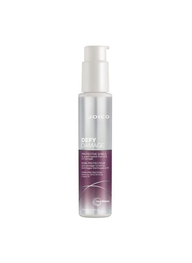 Joico Defy Damage Protective Shield | For Damaged, Color-Treated Hair | Protect Against UV & Thermal Damage | Strengthen Bonds & Preserve Hair Color | With Moringa Seed & Arginine | 3.38 Fl Oz