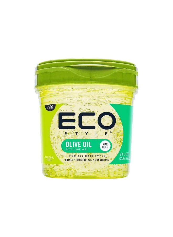 Eco Style Gel Olive Oil Styling - Adds Shine and Tames Split Ends - Delivers Moisture to Scalp - Nourishes And Repairs - Provides Weightless and Superior Hold - Ideal for all Hair - 8 oz