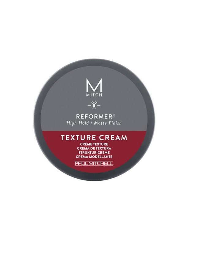 MITCH by Paul Mitchell Reformer Texture Cream for Men, High Hold, Matte Finish, For All Hair Types, Especially Fine to Medium Hair, 3 oz.