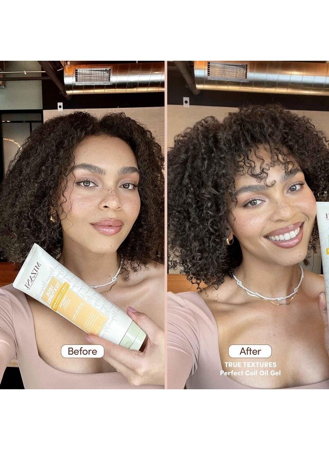 Mizani True Textures Perfect Coil Oil Gel | Curly Hair Gel Styler| Moisturizes and Fights Frizz | With Coconut Oil | Paraben & Silicone-Free | For Curly, Dry Hair | 11 Fl. Oz.