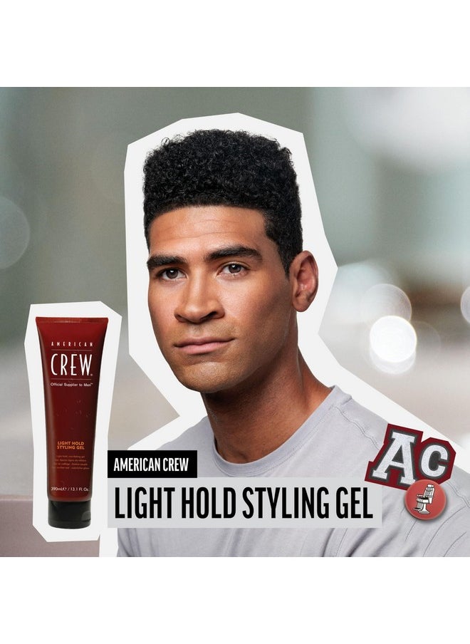 American Crew Men's Hair Gel, Light Hold, Non-Flaking Styling Gel, 13.1 Fl Oz