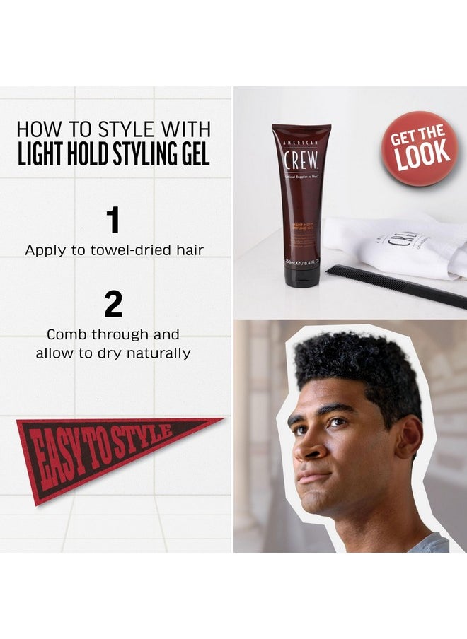 American Crew Men's Hair Gel, Light Hold, Non-Flaking Styling Gel, 13.1 Fl Oz
