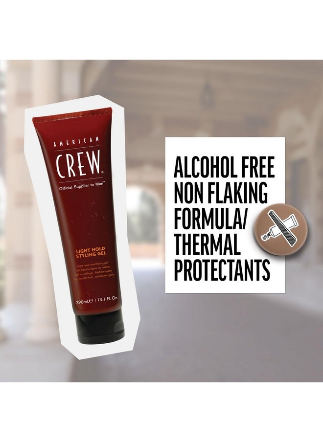 American Crew Men's Hair Gel, Light Hold, Non-Flaking Styling Gel, 13.1 Fl Oz