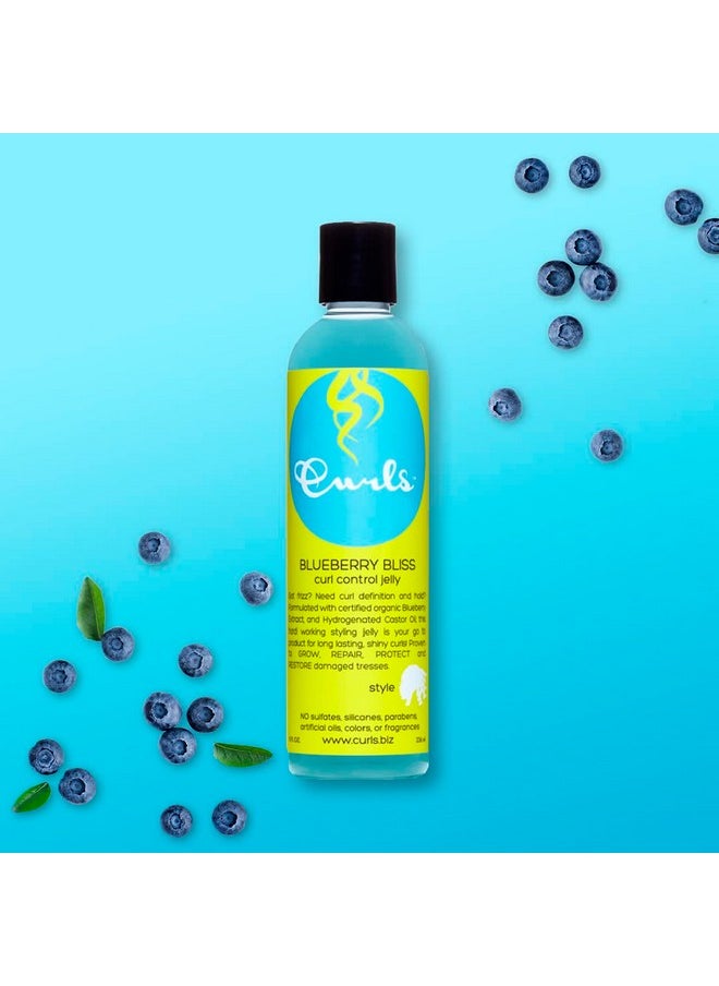 Curls Blueberry Bliss Control Jelly - 8 oz, Define & Defrizz, Wash and Go's, Twist Outs & Braid Outs, for Wavy, Curly, and Coily Hair Types