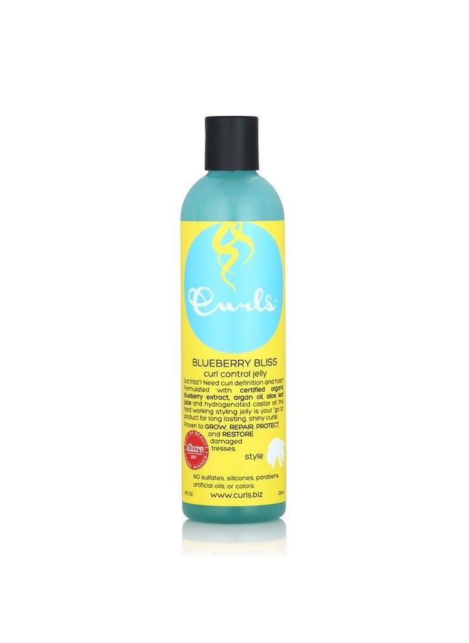 Curls Blueberry Bliss Control Jelly - 8 oz, Define & Defrizz, Wash and Go's, Twist Outs & Braid Outs, for Wavy, Curly, and Coily Hair Types