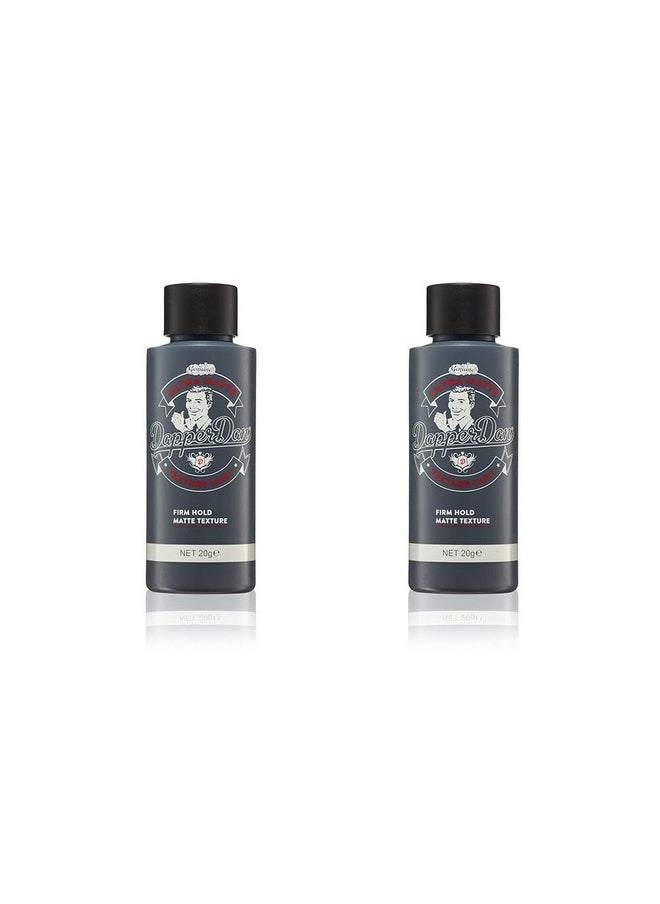Dapper Dan Ultra Matte Hair Texture Powder, Easy Application For Men, Light Flexible Hold, Natural Finish, High Styling Hold, Citrus Cologne Scent, 2 x 20g