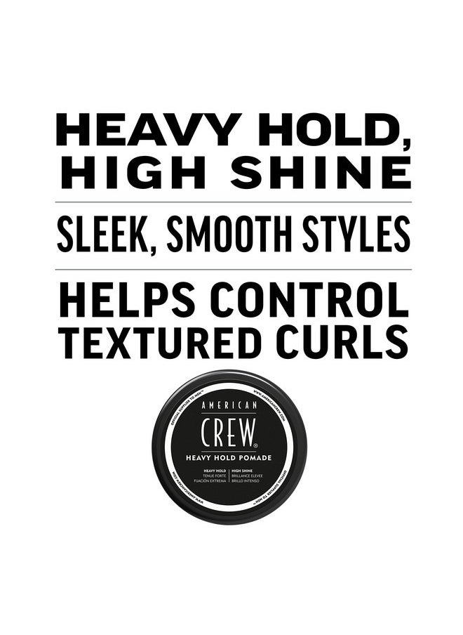 American Crew Men's Hair Pomade, Like Hair Gel with Heavy Hold & High Shine, 3 oz