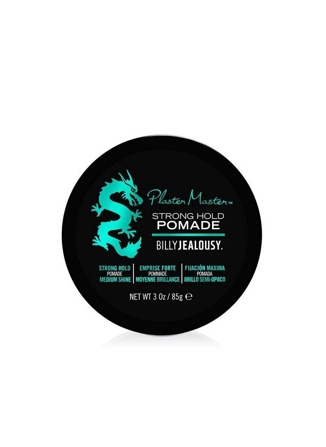Billy Jealousy Plaster Master Water-Soluble Hair Pomade for Men, All Day Strong Hold with Medium Shine, Won't Flake & Safe for Color-Treated Hair, 3 Ounce