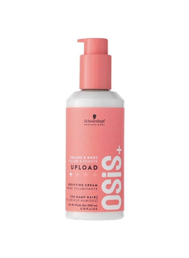 OSiS+ Upload Volume Cream - Lightweight Volumizing Hair Treatment - Conditioning Style Control and Volume Effect - Blow Dry Heat Protection, 6.75 oz