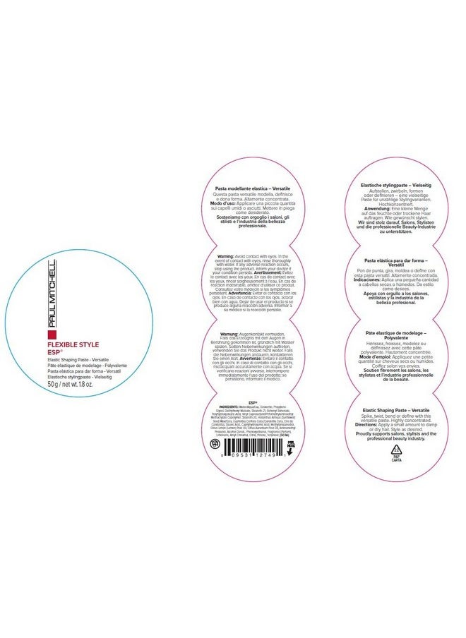 Paul Mitchell ESP Elastic Shaping Paste, Bendable Texture, Flexible Hold, For All Hair Types, 1.8 oz.