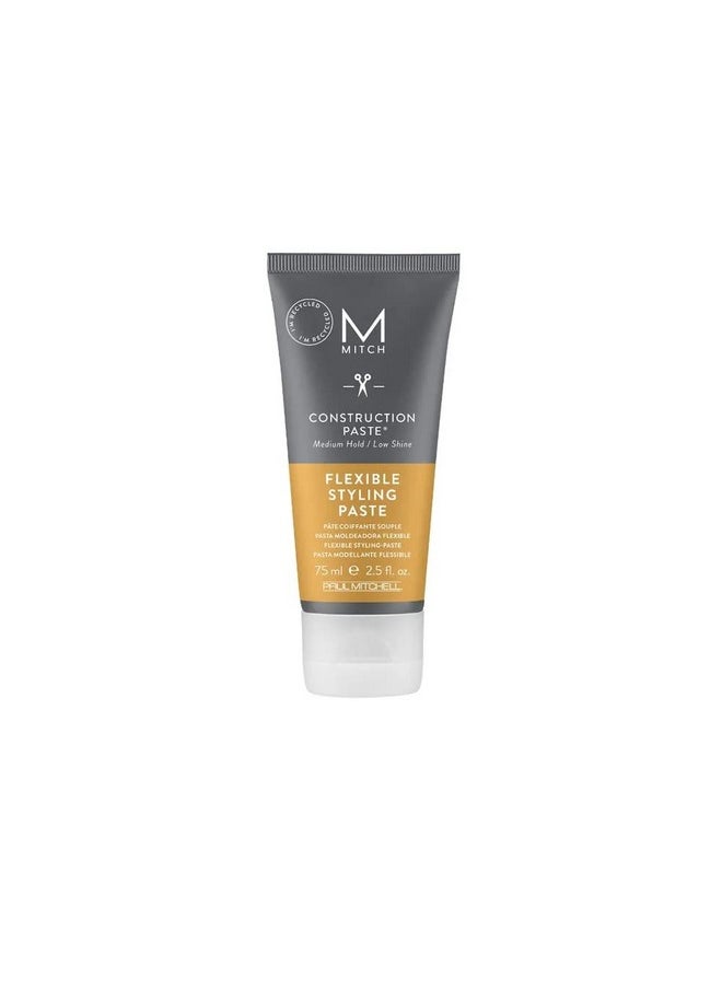 MITCH by Paul Mitchell Construction Paste for Men, Medium Hold, Low Shine, For All Hair Types + Short to Medium Hair, 2.5 fl. oz.