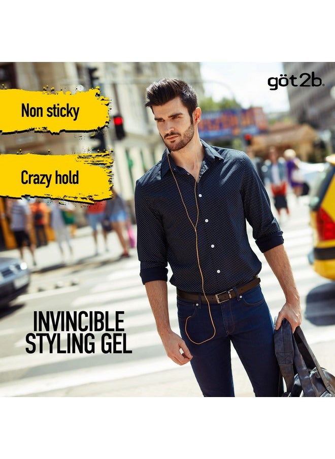 Got2B Ultra Glued Invincible Styling Gel 2 - 6 oz tubes + 1 Travel 1.25 oz tube