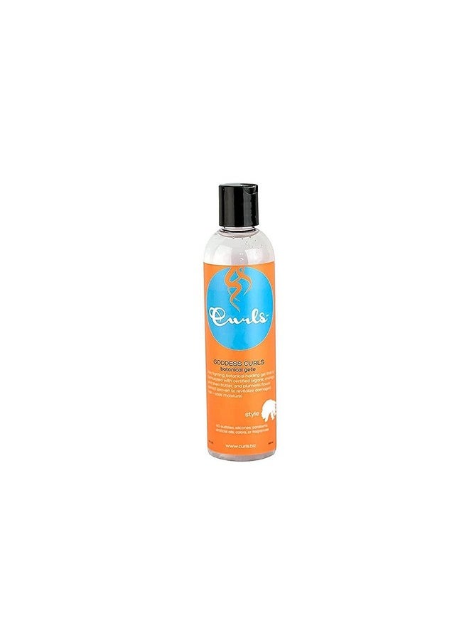 Curls Goddess Botanical Gel - Fights Frizz & Defines Great For Humid Climates - Set and Keep Hair In Place - No Sulfates or Parabens - For All Types, 8 Fl Oz