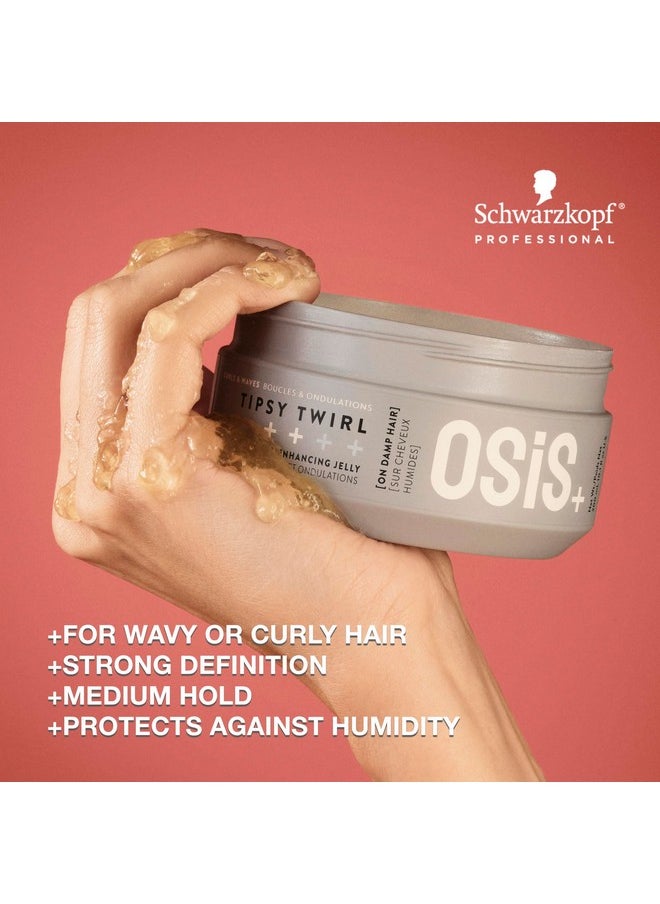 OSiS+ Tipsy Twirl Curl Definition Jelly 10.1 oz | Enhances Curl Body and Shape | Humidity Protection | Medium Hold | All Curly Types