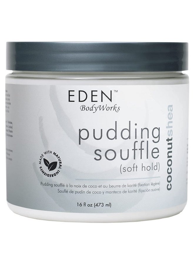 EDEN BodyWorks Coconut Shea Pudding Souffle - Curl Defining Hair Moisturizer with a Soft Hold to Strengthen Hair, Control Frizz & Add Shine - 16 Oz.