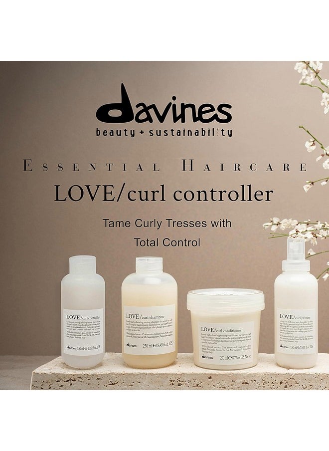 Davines LOVE Curl Controller, Taming And Relaxing Cream For Very Curly And Wavy Hair, Anti-Frizz Curl Defining Formula, 5.07 Fl Oz
