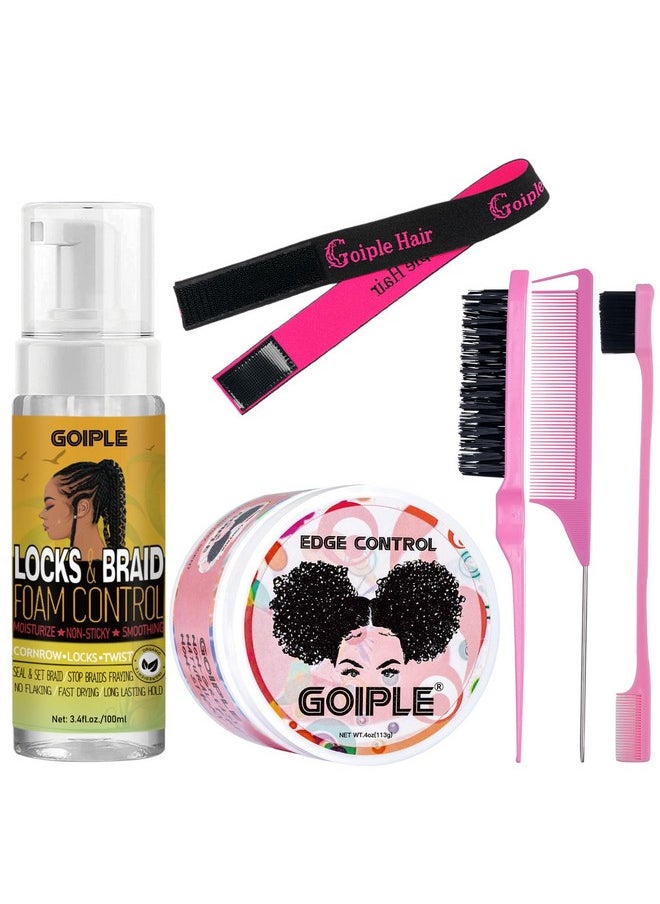 Edge Control Wax for Women Strong Hold Non-greasy Smoother Gel, Styling for Black Hair No Flaking, White Residue, Braiding Braid Mouss Shine and Smooth