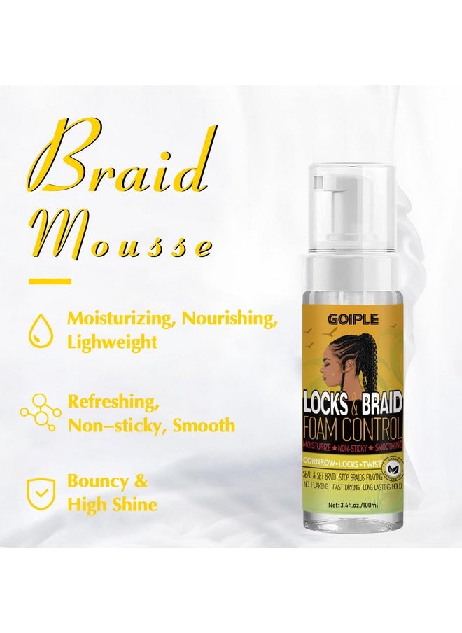 Edge Control Wax for Women Strong Hold Non-greasy Smoother Gel, Styling for Black Hair No Flaking, White Residue, Braiding Braid Mouss Shine and Smooth