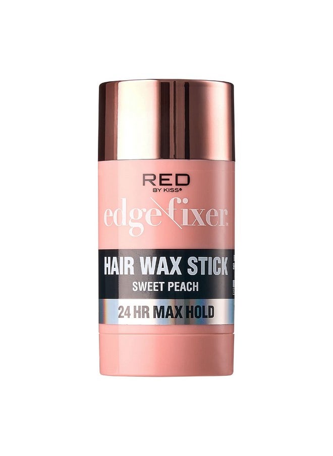 Red by Kiss Hair Wax Stick 24HR Max Hold Edge Fixer Edge Control Pomade Non-Sticky, Non-Oily Flake Free Hair Styling Wax (Sweet Peach)